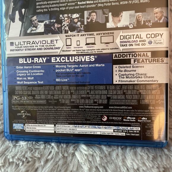 The Bourne Legacy (Blu-ray, DVD) Jeremy Renner Rachel Weisz Edward Norton - Picture 5 of 15